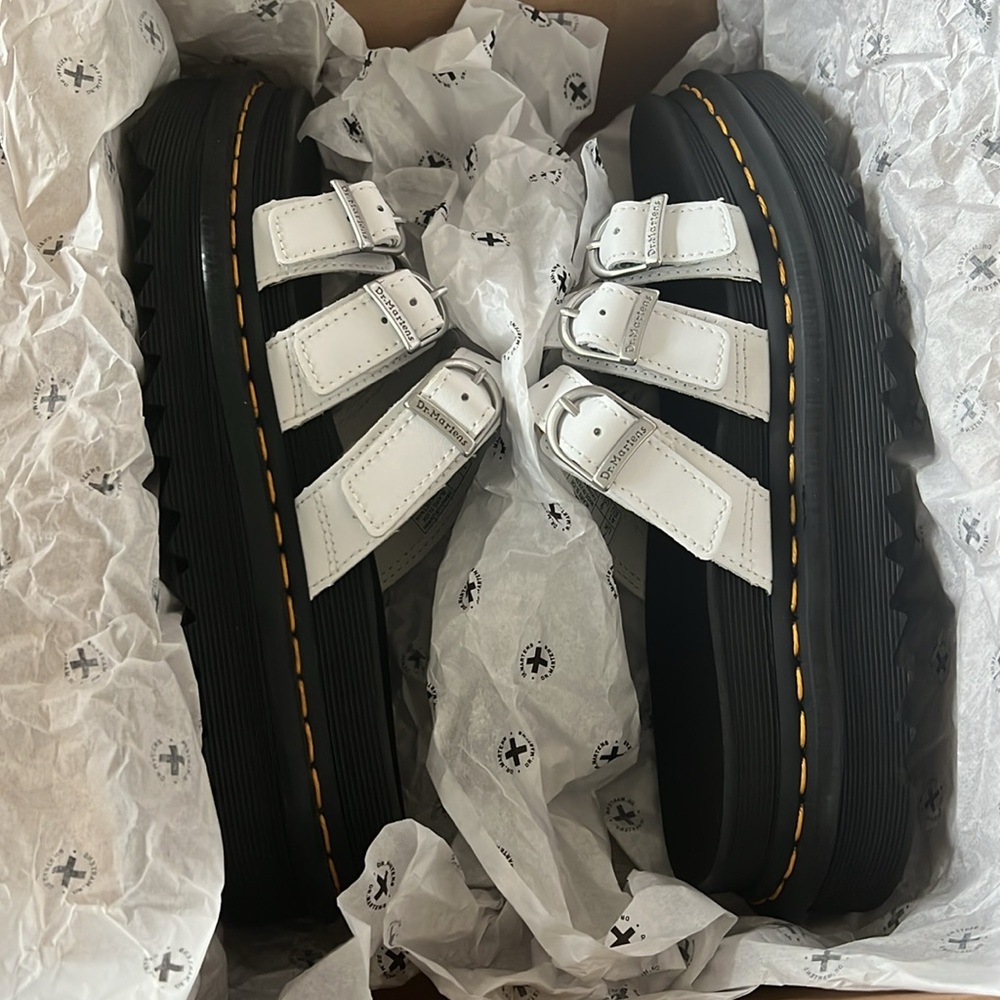Dr.Martens Blaire Slide White - Picture 2 of 5